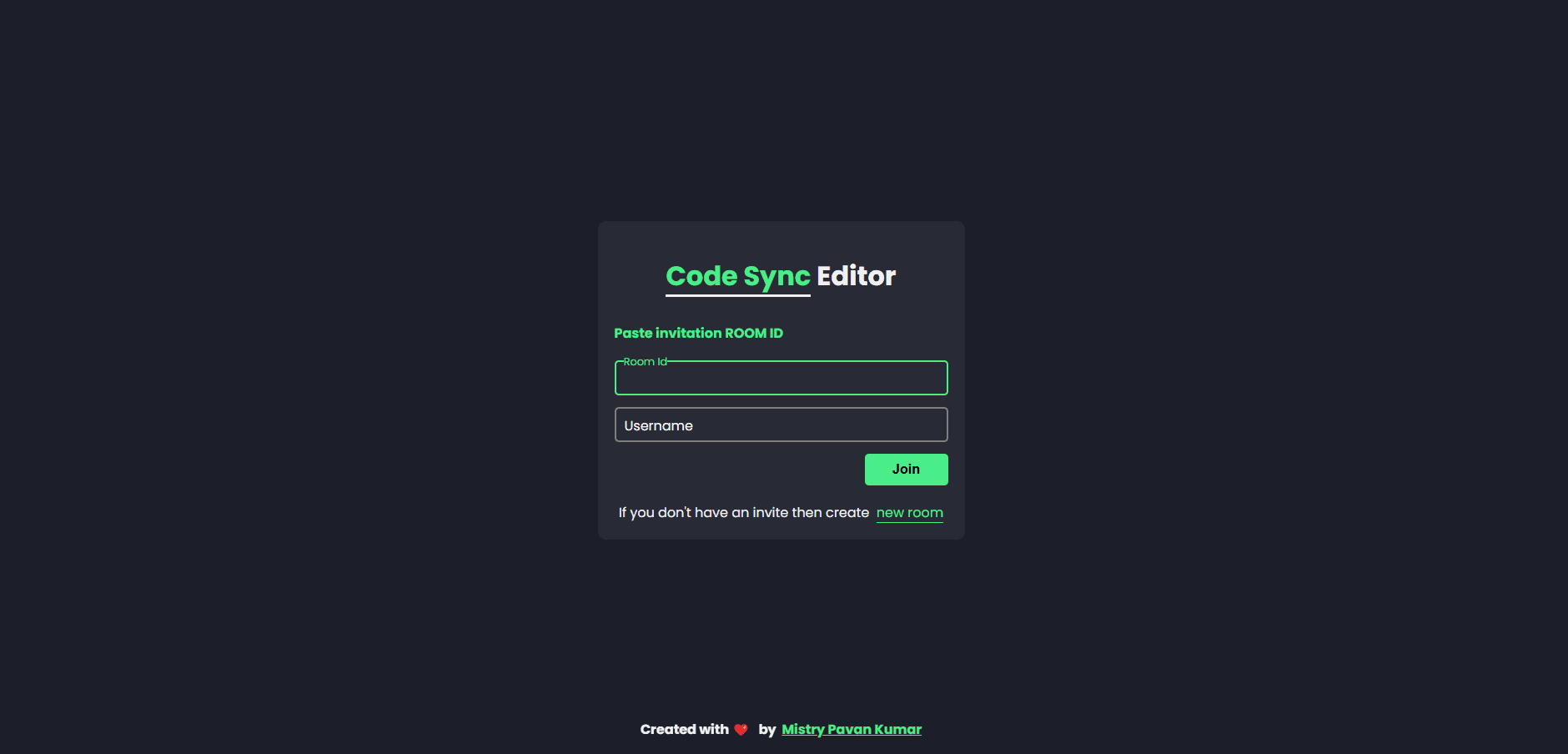 Real Time Code Sync Editor